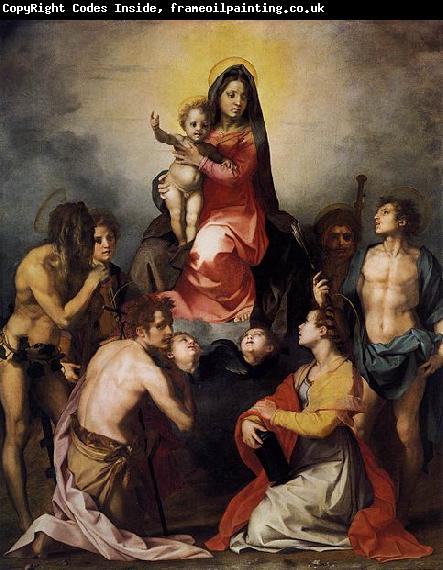 Andrea del Sarto Virgin and Child in Glory with Six Saints